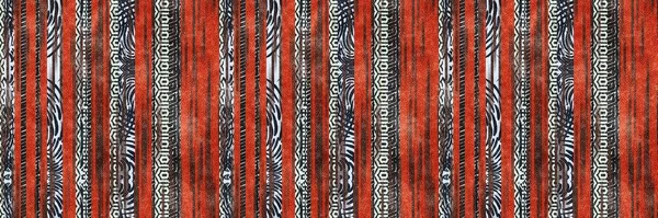 Conception sans couture de motif de surface de bordure de bande ethnique tribal grungy pour impression — Photo