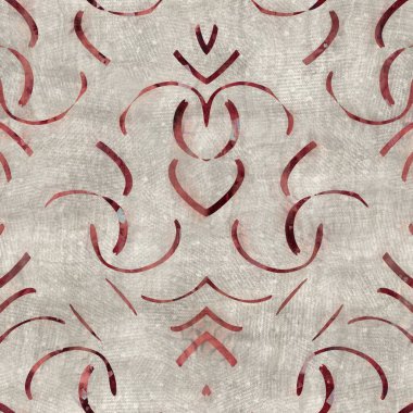 Yüzeysel desen tasarımı ve baskısı için kusursuz etnik damask motifi