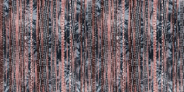 Naadloze tribal etnische streep grungy rand oppervlak patroon ontwerp voor afdruk — Stockfoto