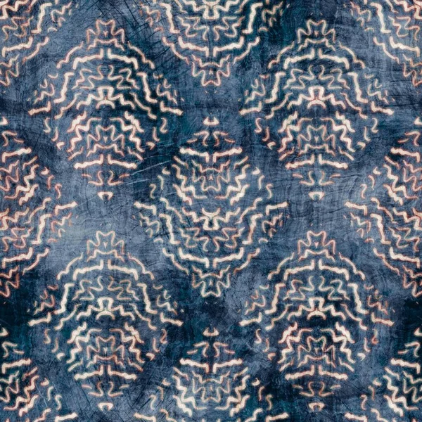 Zökkenőmentes damaszt virágzó motívum Viktoriánus stílusú felületi minta design nyomtatáshoz — Stock Fotó