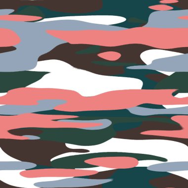 Kusursuz renksiz mutlu kamuflaj baskılar için ilham verici yüzey desen tasarımı