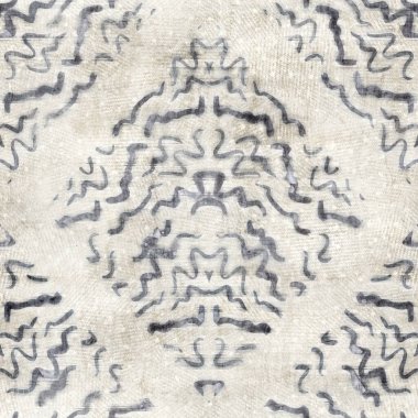 Yüzey tasarımı ve baskısı için pürüzsüz gri ve kremsi damask deseni