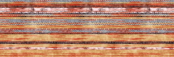 Disegno della superficie del bordo grungy striscia etnica tribale senza cuciture per la stampa — Foto Stock