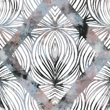 Parmak izi için kusursuz nötr ve beyaz grungy klasik soyut yüzey desen tasarımı.