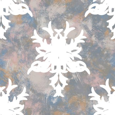 Parmak izi için kusursuz nötr ve beyaz grungy klasik soyut yüzey desen tasarımı.