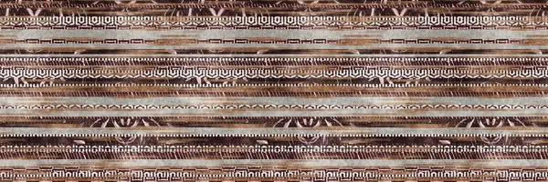 Seamless tribal ethnic stripe grungy border surface pattern design for print — Stock Photo, Image