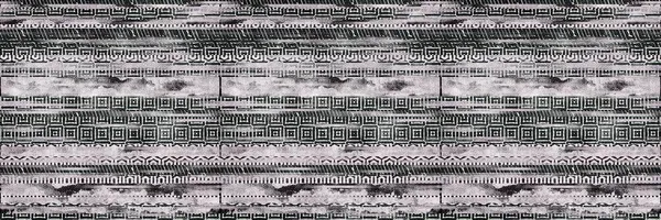 Diseño de patrón de superficie de borde grueso de franja étnica tribal sin costuras para imprimir —  Fotos de Stock