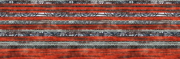 Безшовна племінна етнічна смуга гранжевого дизайну поверхні рамки для друку — стокове фото