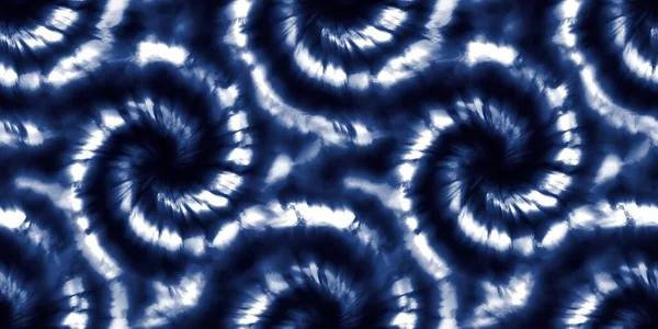 Seamless indigo tie dye 1970s funky hippie repeat pattern swatch for surface design and print — Stock Photo, Image