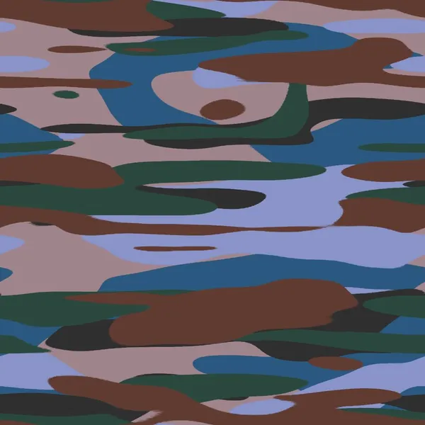 Diseño de patrón de superficie inspirado camoflauge feliz colorido sin costuras para imprimir — Foto de Stock