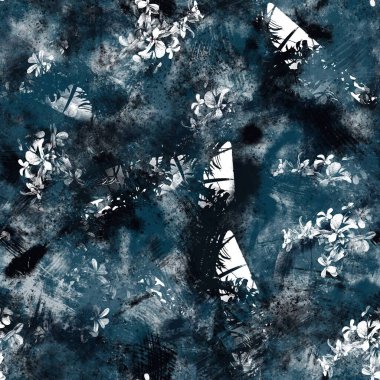 Parmak izi için kusursuz lacivert ve beyaz soyut, pürüzsüz yüzey deseni tasarımı