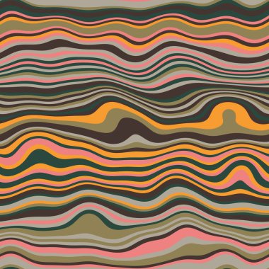 Yazdırma için kusursuz dalgalı çizgili yüzey deseni tasarımı