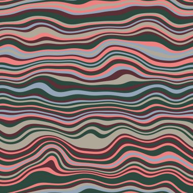 Yazdırma için kusursuz dalgalı çizgili yüzey deseni tasarımı