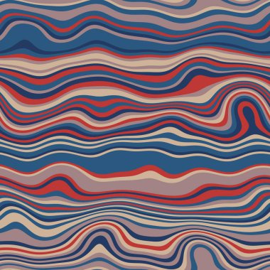 Yazdırma için kusursuz dalgalı çizgili yüzey deseni tasarımı