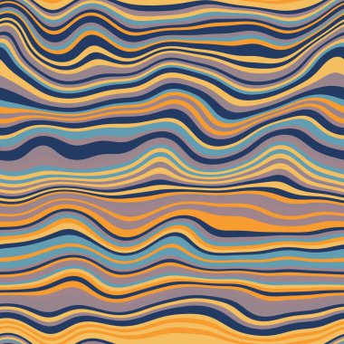 Yazdırma için kusursuz dalgalı çizgili yüzey deseni tasarımı