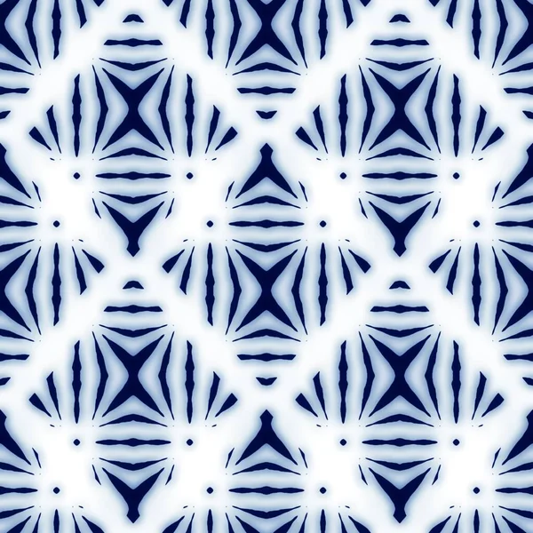 Płytki ceramiczne bez szwu niebiesko-białe zdobią wzór damaski do projektowania powierzchni i nadruku — Zdjęcie stockowe