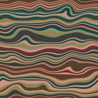 Yazdırma için kusursuz dalgalı çizgili yüzey deseni tasarımı