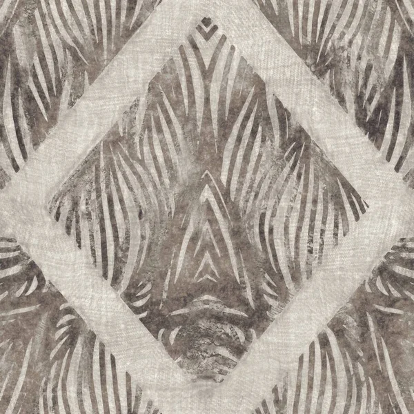 Бесшовный коричневый коричневый грандиозный племенной нейтральный рисунок поверхности ковра для печати — стоковое фото