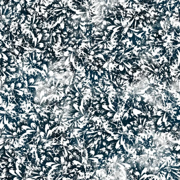 Projeto sem emenda azul marinho e branco abstrato grungy superfície sem costura padrão para impressão — Fotografia de Stock