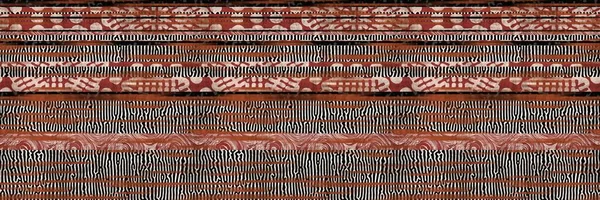 Płynny plemienny etniczny pasek grungy brzegowy wzór powierzchni do druku — Zdjęcie stockowe