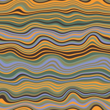 Yazdırma için kusursuz dalgalı çizgili yüzey deseni tasarımı