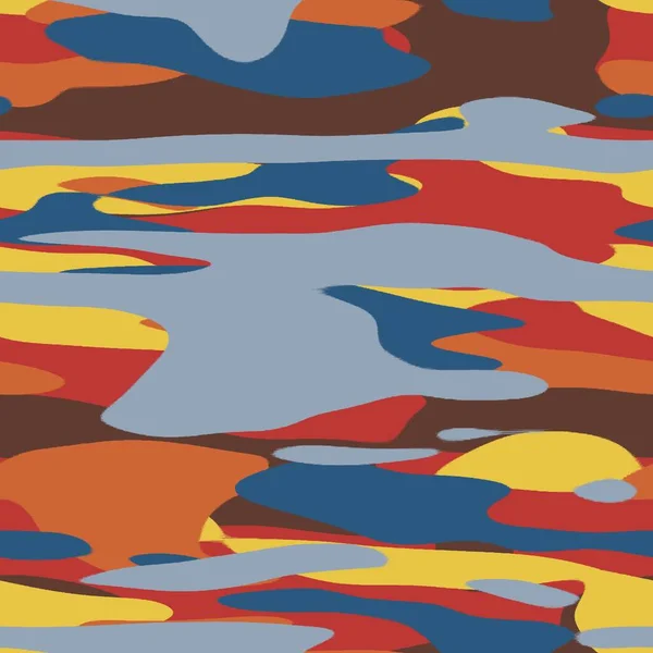 Zökkenőmentes színes boldog camoflauge ihlette felületi minta tervezés nyomtatás — Stock Fotó