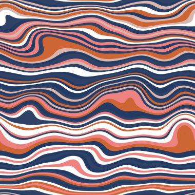 Parmak izi için kusursuz dalgalı çizgili moda yüzey deseni tasarımı. Yüksek kalite çizim. Eğri çizgili basit soyut, moda, kumaş, tekstil, iç mekan ya da dekor için tekrar serpiştirilmiş..