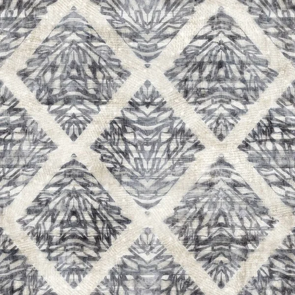Bezešvé šedé a krémové grungy damašek vzor pro povrchový design a tisk — Stock fotografie