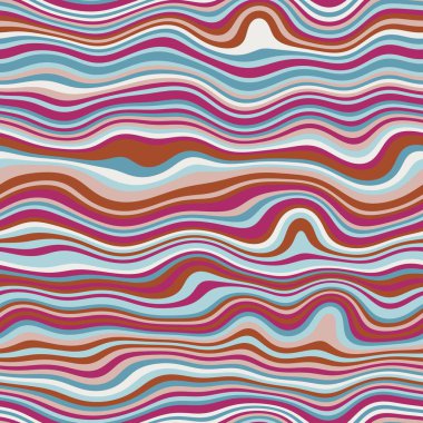 Yazdırma için kusursuz dalgalı çizgili yüzey deseni tasarımı