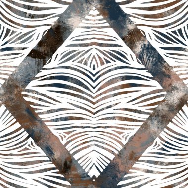 Parmak izi için kusursuz nötr ve beyaz grungy klasik soyut yüzey desen tasarımı.