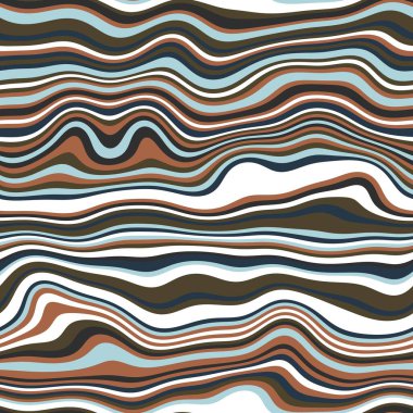 Yazdırma için kusursuz dalgalı çizgili yüzey deseni tasarımı