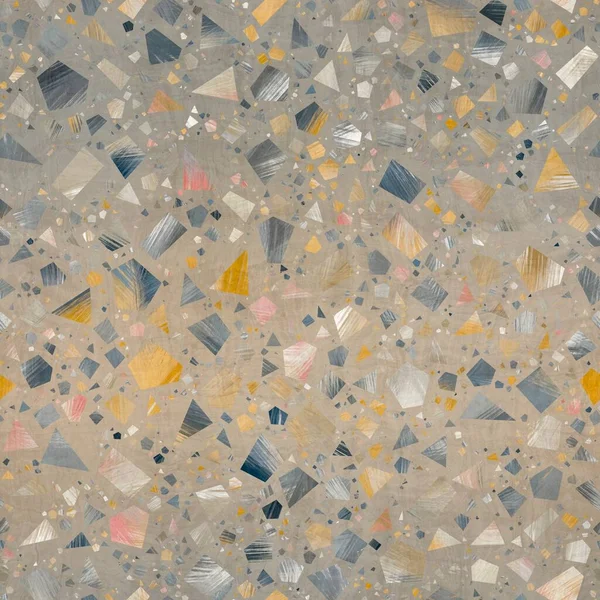 Seamless moderne abstrait aléatoire motif terrazzo swatch — Photo