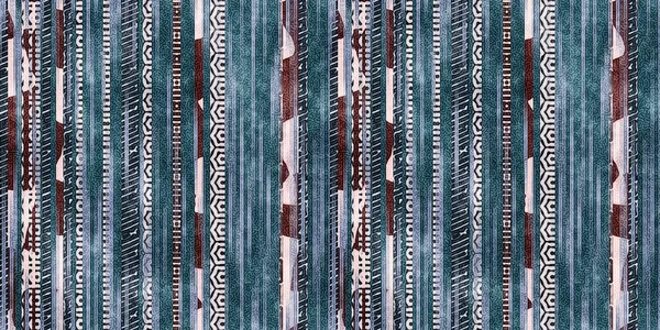 Sömlös stam etnisk rand grungy gräns yta mönster design för tryck — Stockfoto