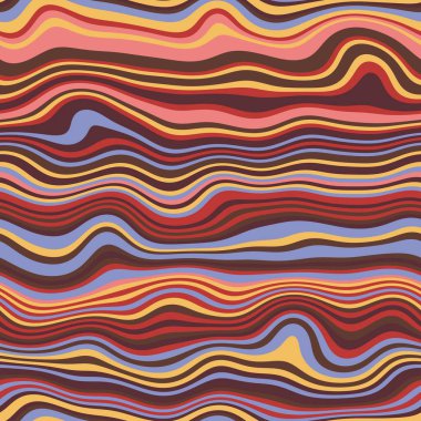 Yazdırma için kusursuz dalgalı çizgili yüzey deseni tasarımı