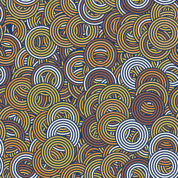 Naadloze concentrische cirkel in retro kleuren oppervlak patroon ontwerp voor print. — Stockfoto