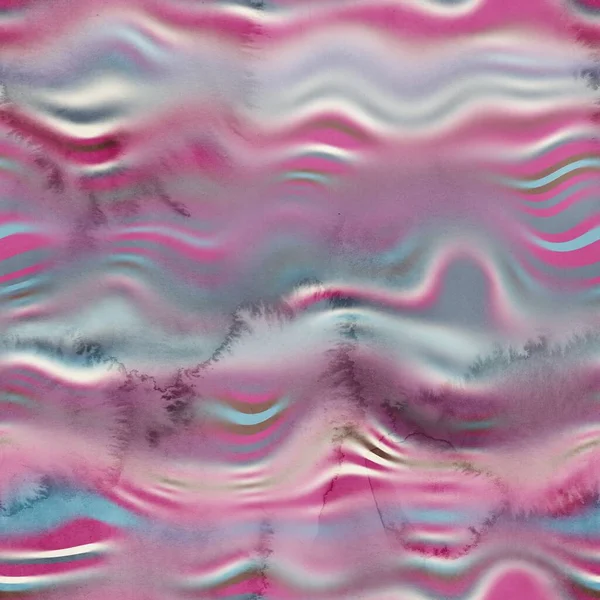 Aquarela listrada sem costura molhada no design de padrão de superfície de sangramento molhado para impressão — Fotografia de Stock