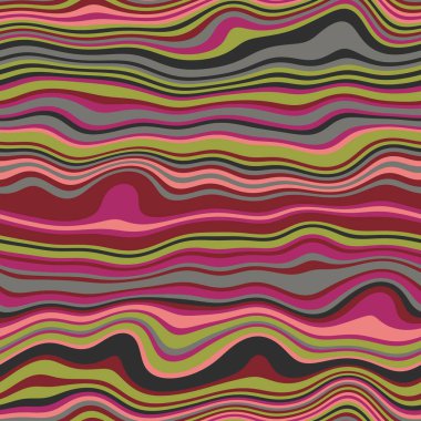 Yazdırma için kusursuz dalgalı çizgili yüzey deseni tasarımı