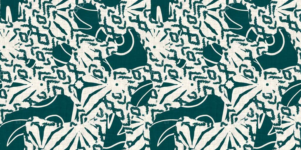 Seamless two tone hand drawn brushed effect pattern border swatch
