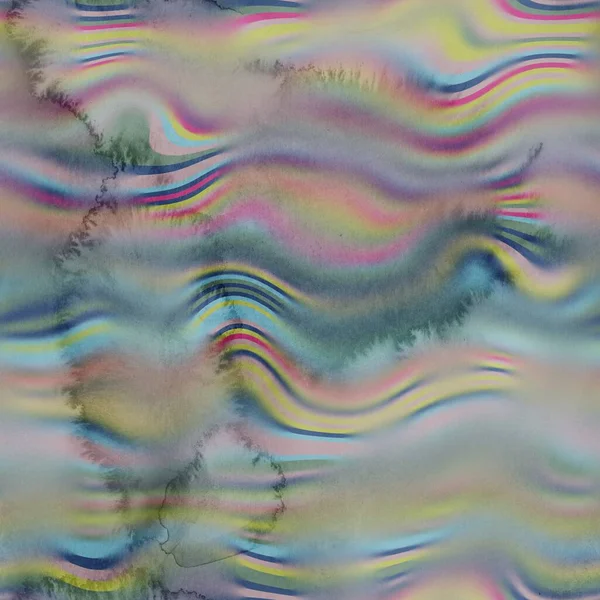 Aquarelle rayée sans couture mouillée sur motif de surface de saignement humide pour impression — Photo