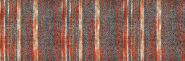 Seamless tribal ethnic stripe grungy border surface pattern design for print — Stock Photo, Image