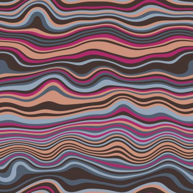 Yazdırma için kusursuz dalgalı çizgili yüzey deseni tasarımı