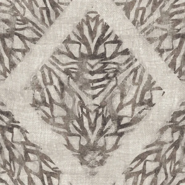 无缝制棕褐色的部落中性地毯图案的表面图案设计 — 图库照片