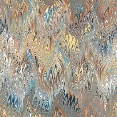 Pürüzsüz taranmış Türk ebru mermer deniz kabuğu baskı için yüzey deseni tasarımı