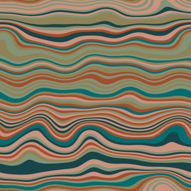 Yazdırma için kusursuz dalgalı çizgili yüzey deseni tasarımı