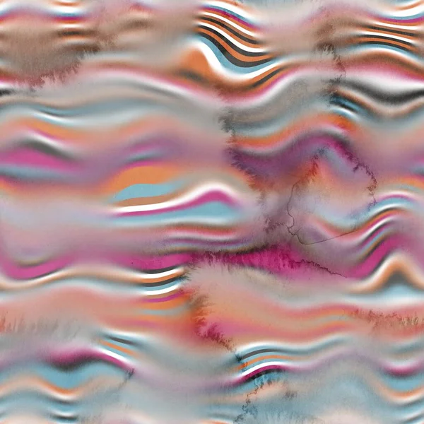 Bezešvé pruhované akvarel mokré na mokrém krvácejícím povrchu vzor design pro tisk — Stock fotografie