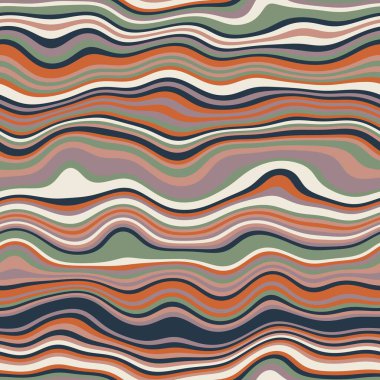 Parmak izi için kusursuz dalgalı çizgili moda yüzey deseni tasarımı. Yüksek kalite çizim. Eğri çizgili basit soyut, moda, kumaş, tekstil, iç mekan ya da dekor için tekrar serpiştirilmiş..