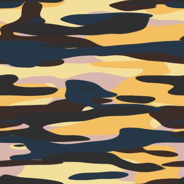 Kusursuz renksiz mutlu kamuflaj baskı için yüzey deseni tasarımına ilham verdi. Yüksek kalite çizim. Rastgele askeri stil soyut şekil tekstil giyim çocuklar ve yetişkinler için basılmayan moda.