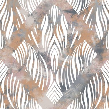 Parmak izi için kusursuz nötr ve beyaz grungy klasik soyut yüzey desenli tasarım. Yüksek kalite çizim. Tek renkli dünya tasarımı beyaz desenli kaplama. Grafik örneklerini tekrarla