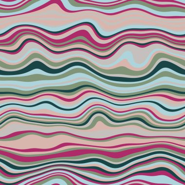 Parmak izi için kusursuz dalgalı çizgili moda yüzey deseni tasarımı. Yüksek kalite çizim. Eğri çizgili basit soyut, moda, kumaş, tekstil, iç mekan ya da dekor için tekrar serpiştirilmiş..