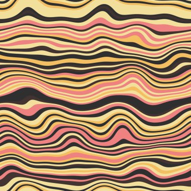 Parmak izi için kusursuz dalgalı çizgili moda yüzey deseni tasarımı. Yüksek kalite çizim. Eğri çizgili basit soyut, moda, kumaş, tekstil, iç mekan ya da dekor için tekrar serpiştirilmiş..